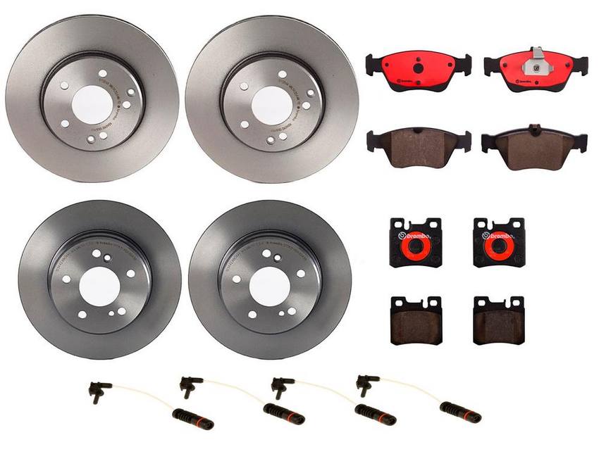 Brembo Brake Pads and Rotors Kit - Front and Rear (288mm/278mm) (Ceramic)